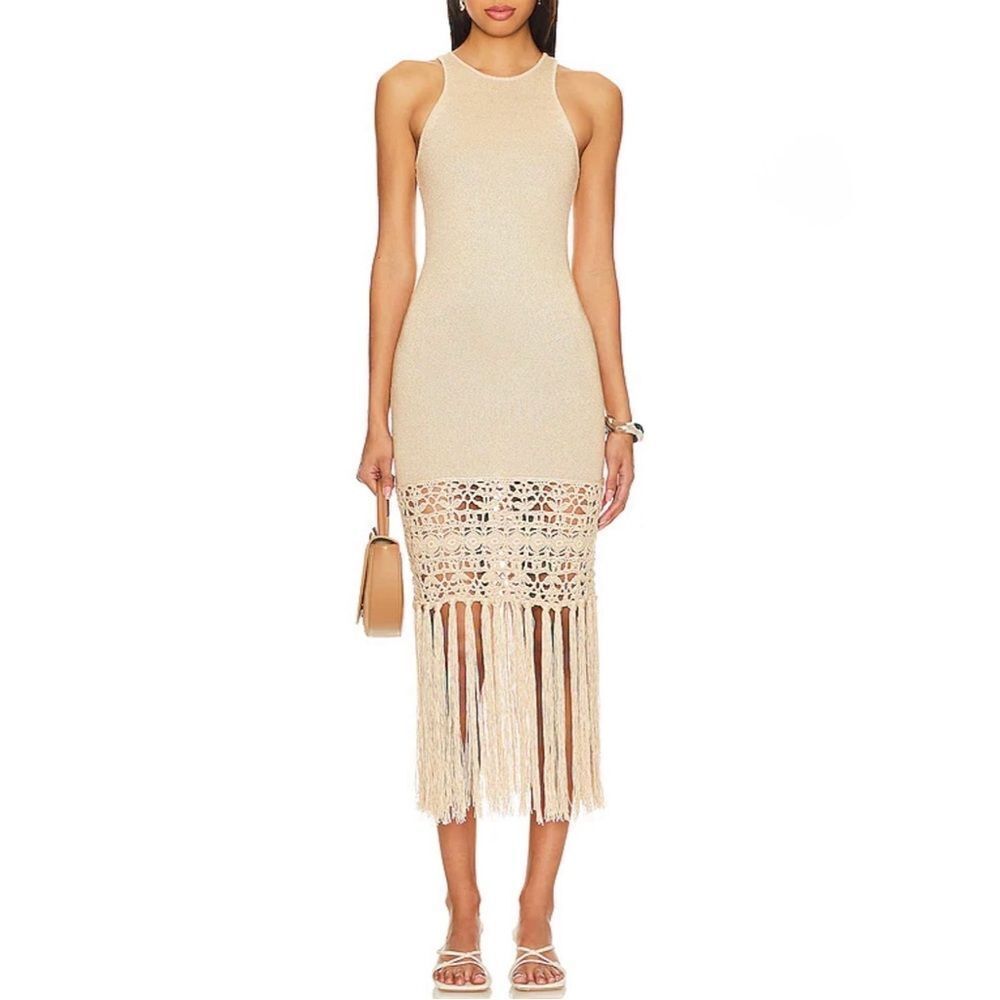 TULAROSA Lucaya Dress in Tan